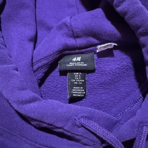 Rick and Morty Purple Hoodie H&M Size Small – Graphic Streetwear Sweatshirt - Picture 2 of 3